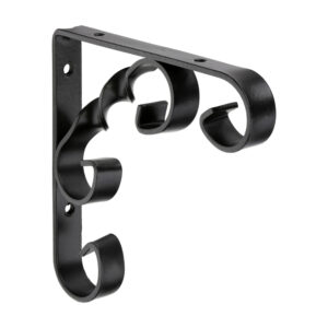 Scroll Bracket – Black 4 x 4"