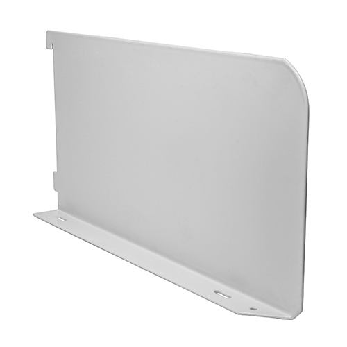 Twin Slot Shelf End – White 300mm