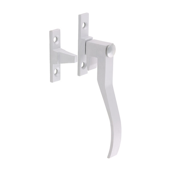 Wedge Pattern Casement Fastener - Satin Anodised Aluminium 100mm