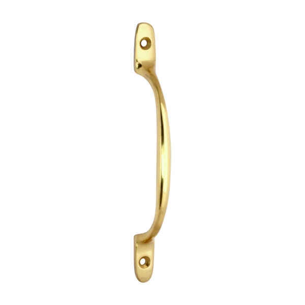 Stacked from 6 images. Method=B (R=8,S=4) Traditional Pattern Sash Pull Handle - Polished Brass 160mm