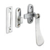 Hook & Mortice Plate Casement Fastener - Satin Chrome 54 x 19