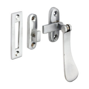 Hook & Mortice Plate Casement Fastener - Satin Chrome 54 x 19