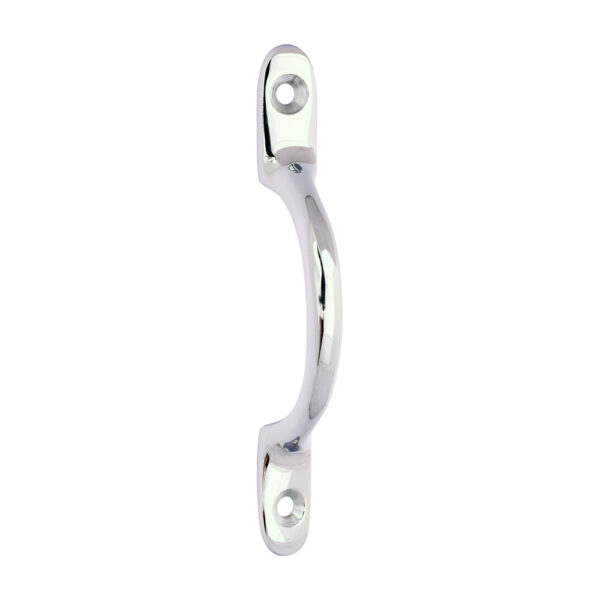 Stacked from 6 images. Method=B (R=8,S=4) Traditional Pattern Sash Pull Handle - Polished Chrome 100mm