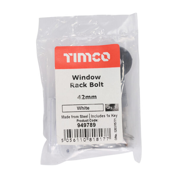Window Rack Bolts – White 42mm