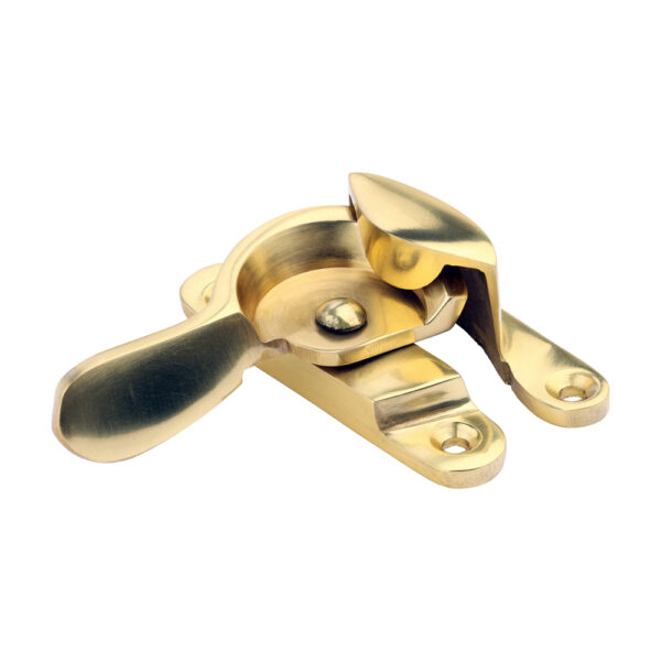 Fitch Pattern Sash Fastener - Polished Brass 68 x 14