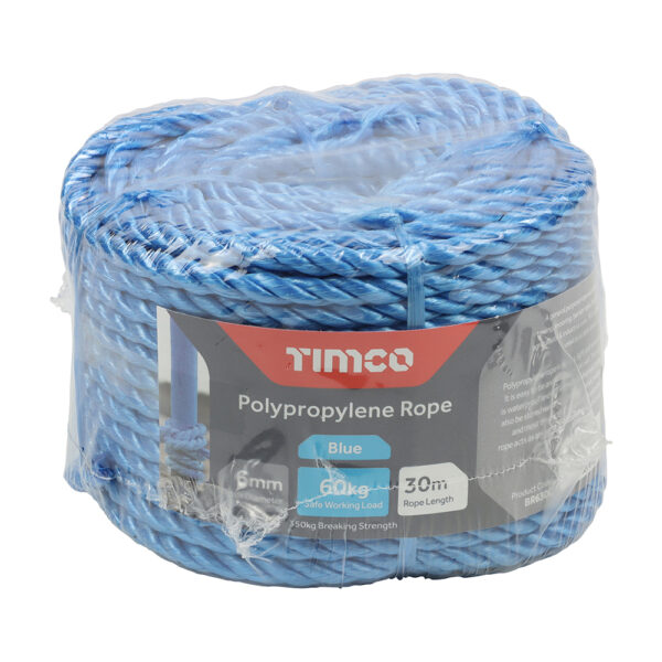 Polypropylene Rope - Blue – Coil 6mm x 30m