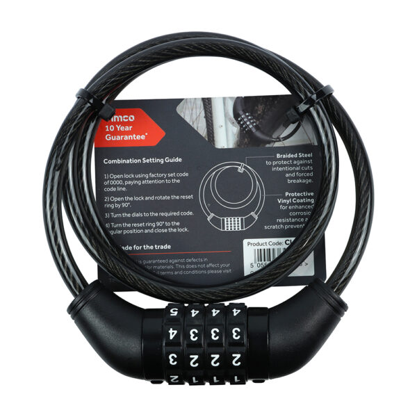 Combination Cable Lock 8mm x 1m