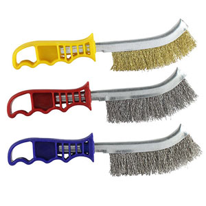 Blue Handle Wire Brush S/Steel 255mm