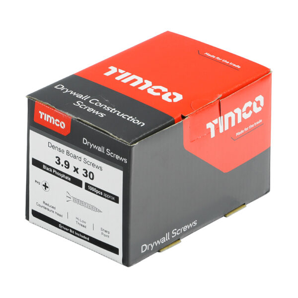 Dense Board Screw PH2 Black-3.9 x 30