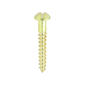 Brass Timber Screw SLOT RND-6 x 1