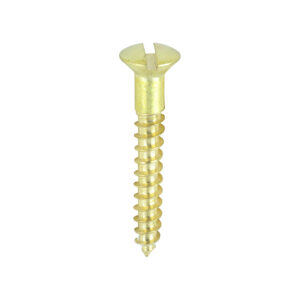 Brass Timber Screw SLOT R CSK-6 x 1