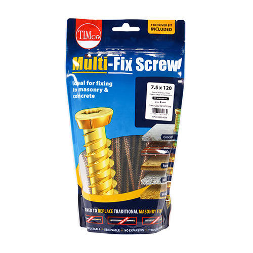 Multi-Fix Concrete Screw - ZYP-7.5 x 120