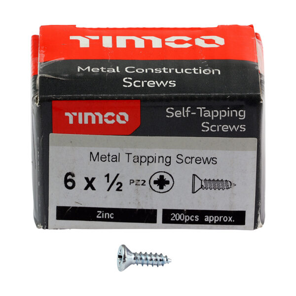 00612CCAZS_w3.jpg S/Tapping Screw PZ2 CSK Zinc-6 x 1/2