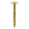 Brass Timber Screw SLOT RND-6 x 1 1/2