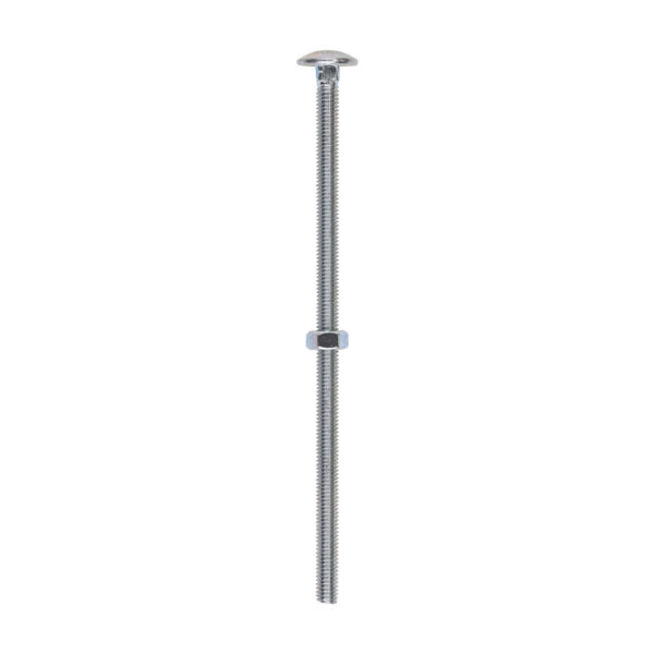 Carriage Bolt & Hex Nut - BZP-M6 x 140