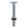 Roofing Bolt & SQ Nut Zinc-M6 x 35