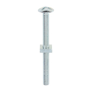 Roofing Bolt & SQ Nut Zinc-M6 x 70