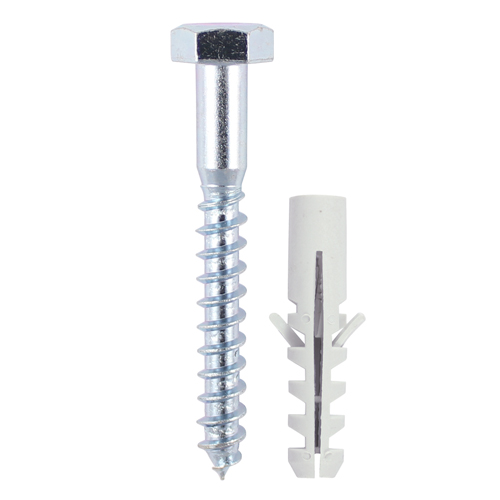 Coach Screw & Nylon Plugs-8.0 x 100