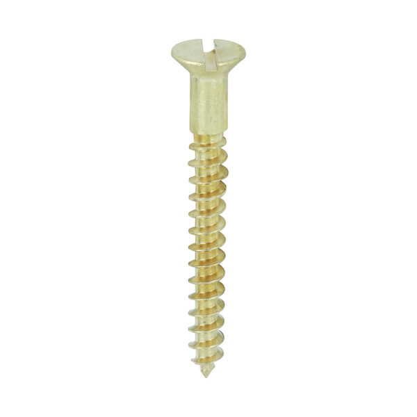 Brass Timber Screw SLOT CSK-8 x 1 1/2