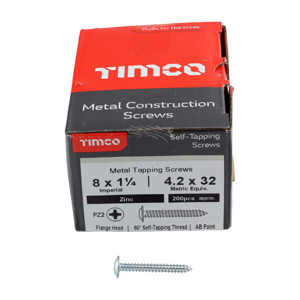 S/Tapping Screw PZ2 FLG Zinc-8 x 1 1/4