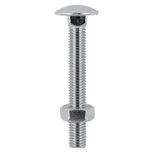 Carriage Bolt & Hex Nut -A2 SS-M8 x 130