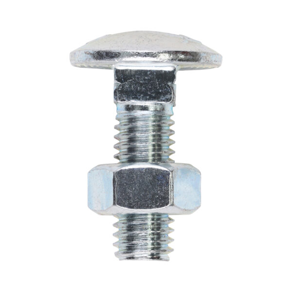 Carriage Bolt & Hex Nut - BZP-M8 x 25
