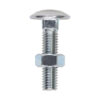 Carriage Bolt & Hex Nut - BZP-M8 x 35
