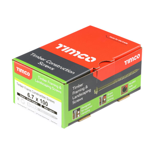Timber Frame Screw HEX Green-6.7 x 100