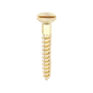 Brass Timber Screw SLOT CSK-10 x 1 1/2
