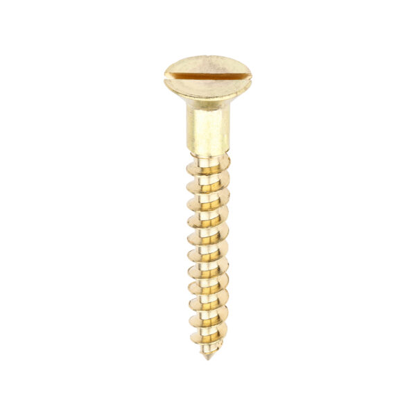 Brass Timber Screw SLOT CSK-10 x 1 1/2