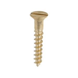 Brass Timber Screw SLOT CSK-10 x 1 1/4