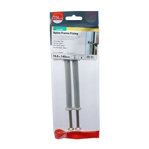 Nylon Frame Fixing - BZP-10.0 x 140
