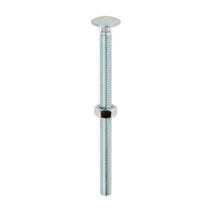 Carriage Bolt & Hex Nut - BZP-M10 x 150