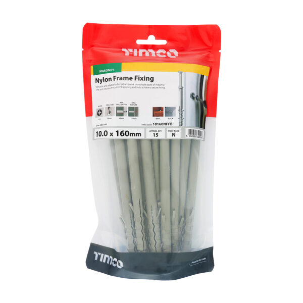 Nylon Frame Fixing - BZP-10.0 x 160
