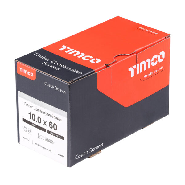 Coach Screw DIN 571 - BZP-10.0 x 60