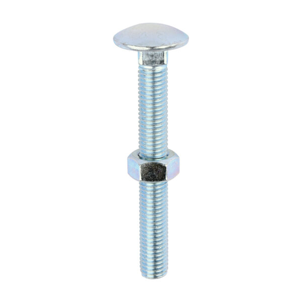 Carriage Bolt & Hex Nut - BZP-M12 x 100