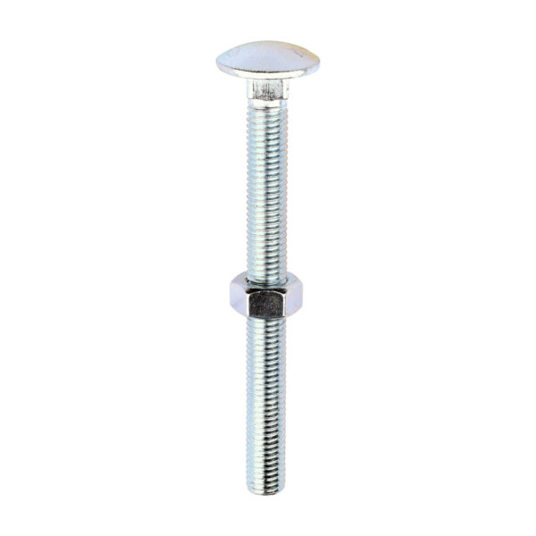 Carriage Bolt & Hex Nut - BZP-M12 x 130