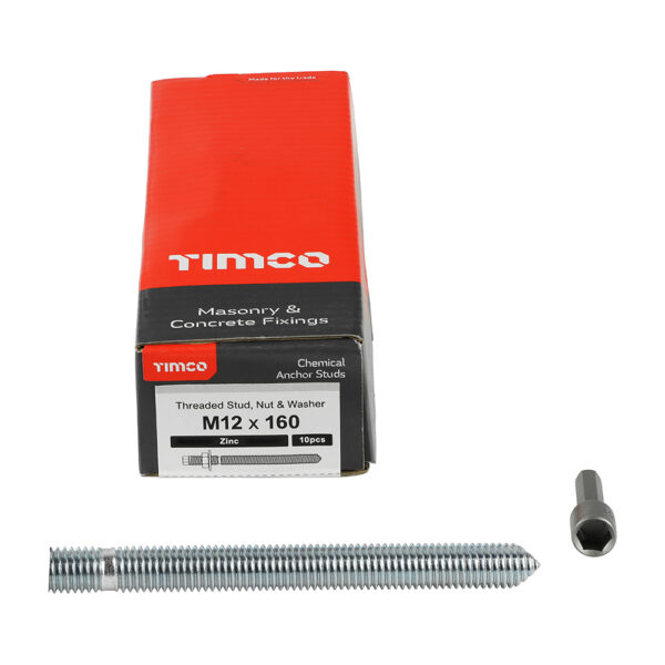 Chemical Anchor Stud Zinc-M12 x 160