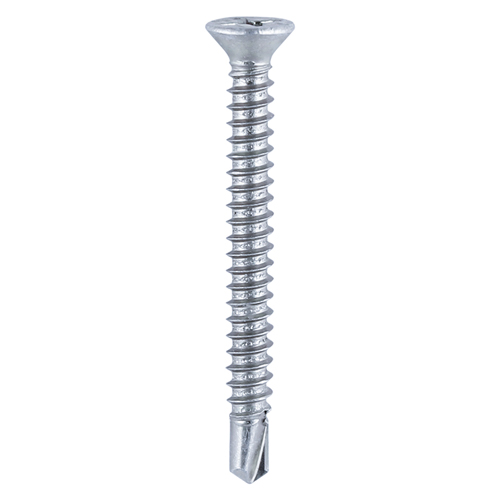 S/Drill PVC Screw RIB CSK -BZP-3.9 x 16