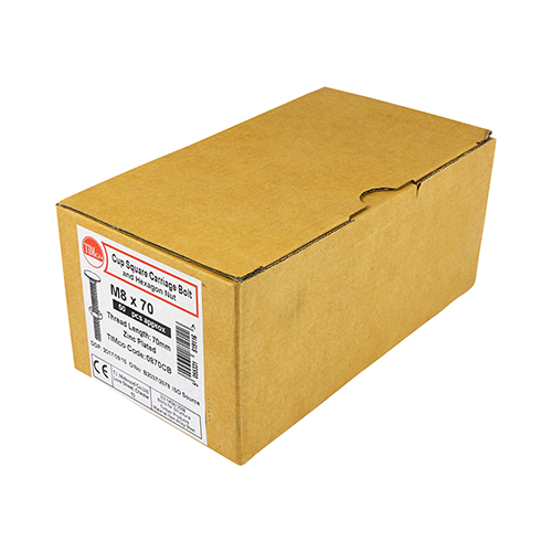 Carriage Bolt & Hex Nut - BZP-M12 x 280