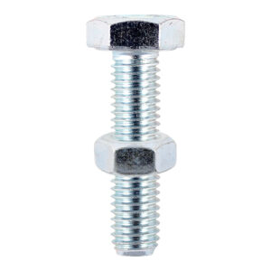 1240SNZB_w1.jpg Set Screw & Hex Nut - BZP-M12 x 40