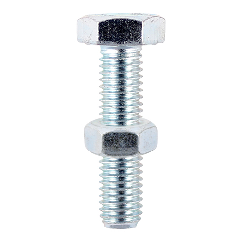 1240SNZP_w1.jpg Set Screw & Hex Nut - BZP-M12 x 40