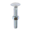 Carriage Bolt & Hex Nut - BZP-M12 x 75