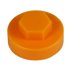 Hex Cover Cap - Tangerine-19mm