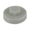 Hex Cover Cap - White Aluminiu-19mm
