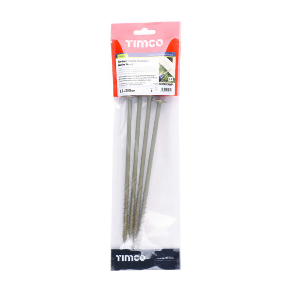 Wafer Head Timber Screw- Green-8.0 x 200