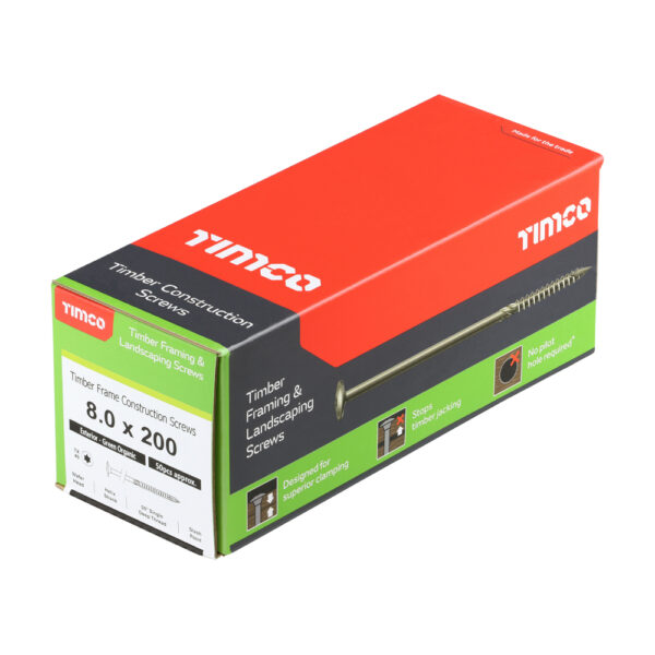 Timber Frame Screw WAFER Green-8.0 x 200