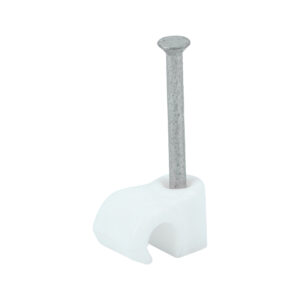 Round Cable Clip White-To fit 3.5mm
