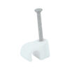 Round Cable Clip White-To fit 4.5mm