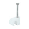 Round Cable Clip White-To fit 6.0mm
